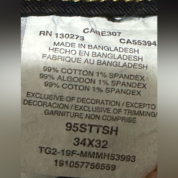 093 Wrangler | NWT Men’s Premium Quality Jeans Straight Fit Deep Blue (sz 34x32) - Picture 9 of 15